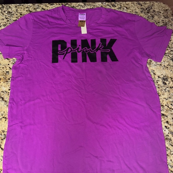 VS PINK Purple Tshirt NWT - Picture 1 of 5